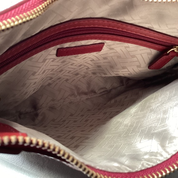 Cole Hann red leather crossbody purse - Picture 7 of 8